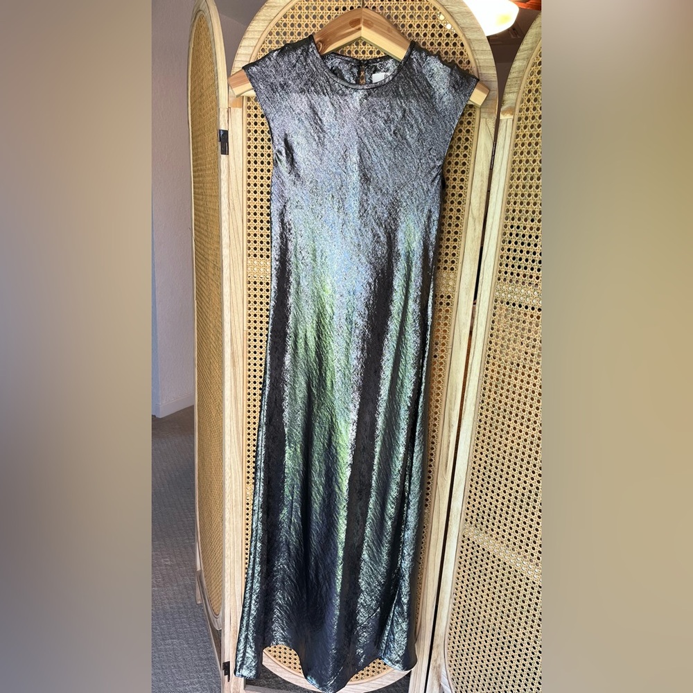 Banana Republic Metallic Silver Dress